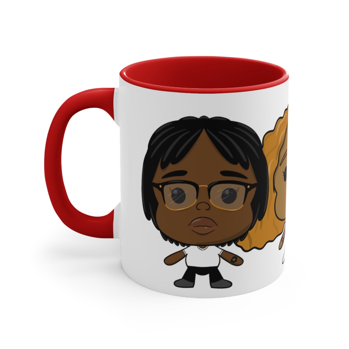 3lesbians1bed Accent Coffee Mug, 11oz