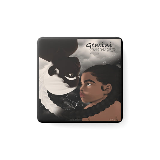 Gemini Porcelain Magnet