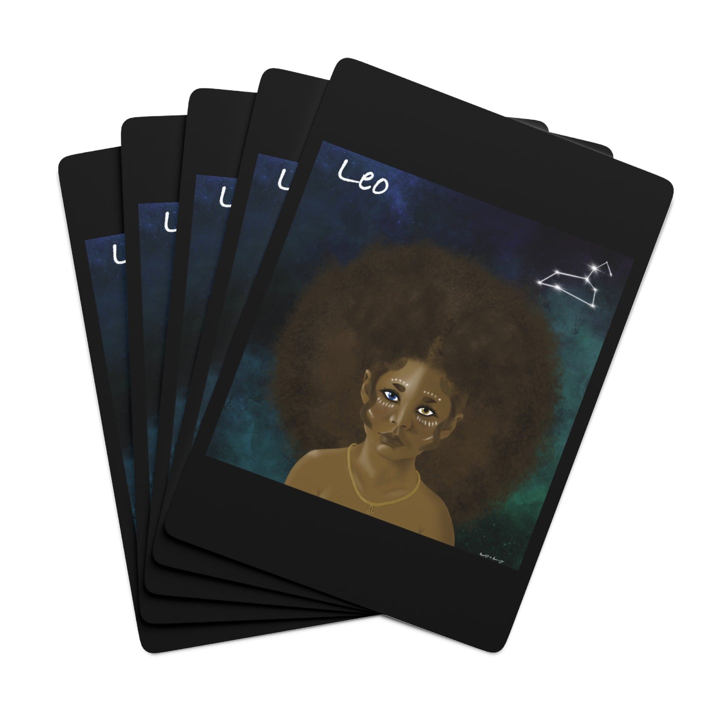 Leo Zodiac Poker Cards