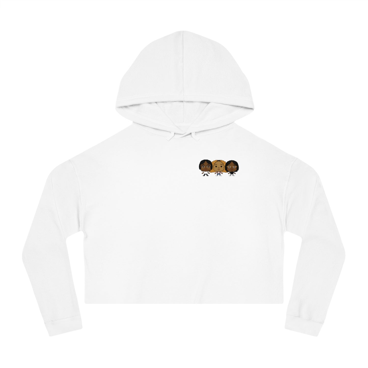 3Lesbians1Bed Women’s Cropped Hooded Sweatshirt