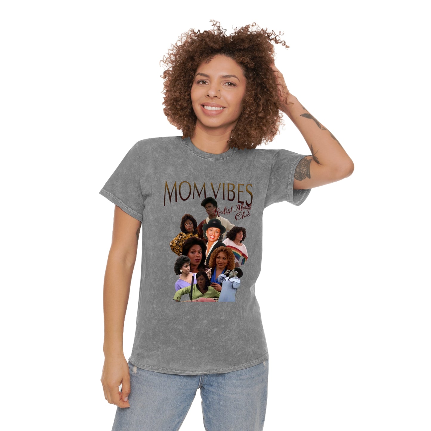 Mom Vibes Unisex Mineral Wash T-Shirt - Perfect Gift for Moms