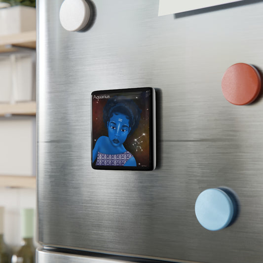 Aquarius Zodiac Porcelain Magnet