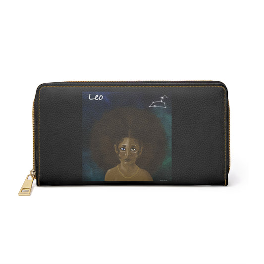 Leo Zodiac Zipper Wallet