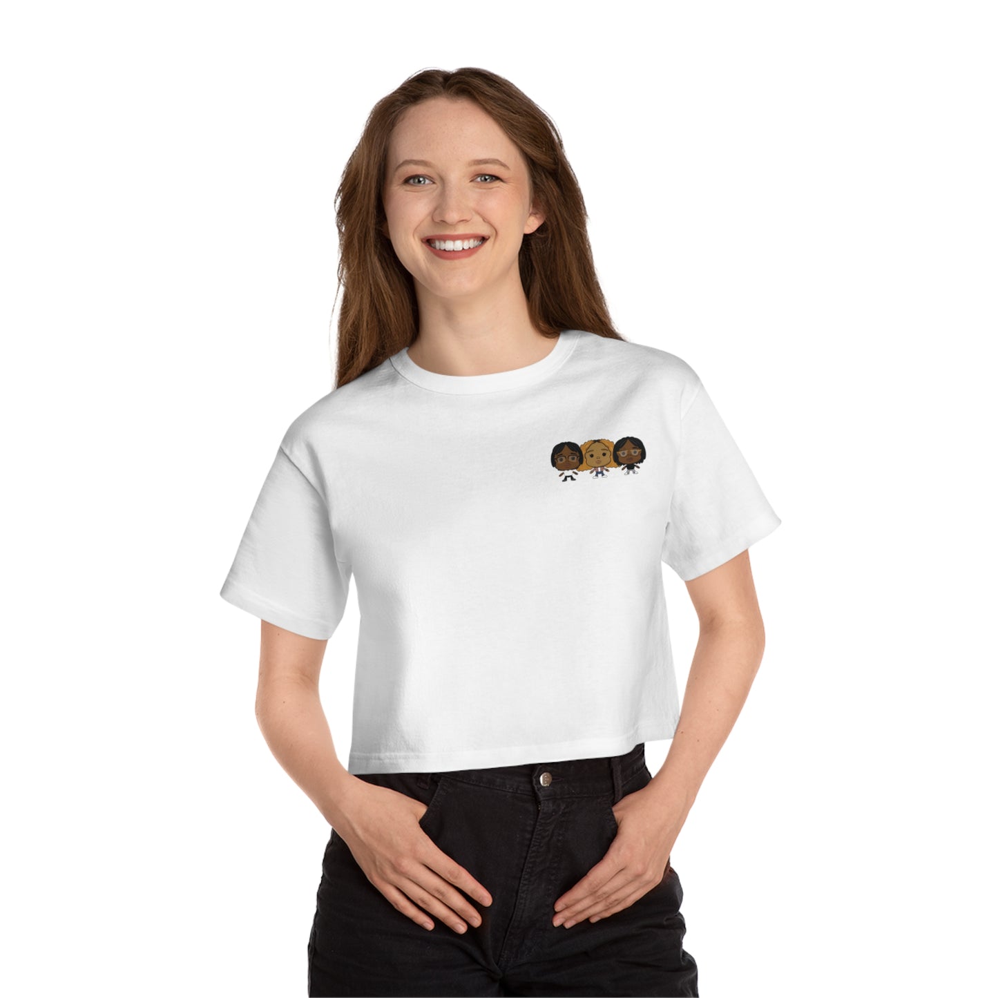3lesbians1bed Logo Champion Women's Heritage Cropped T-Shirt