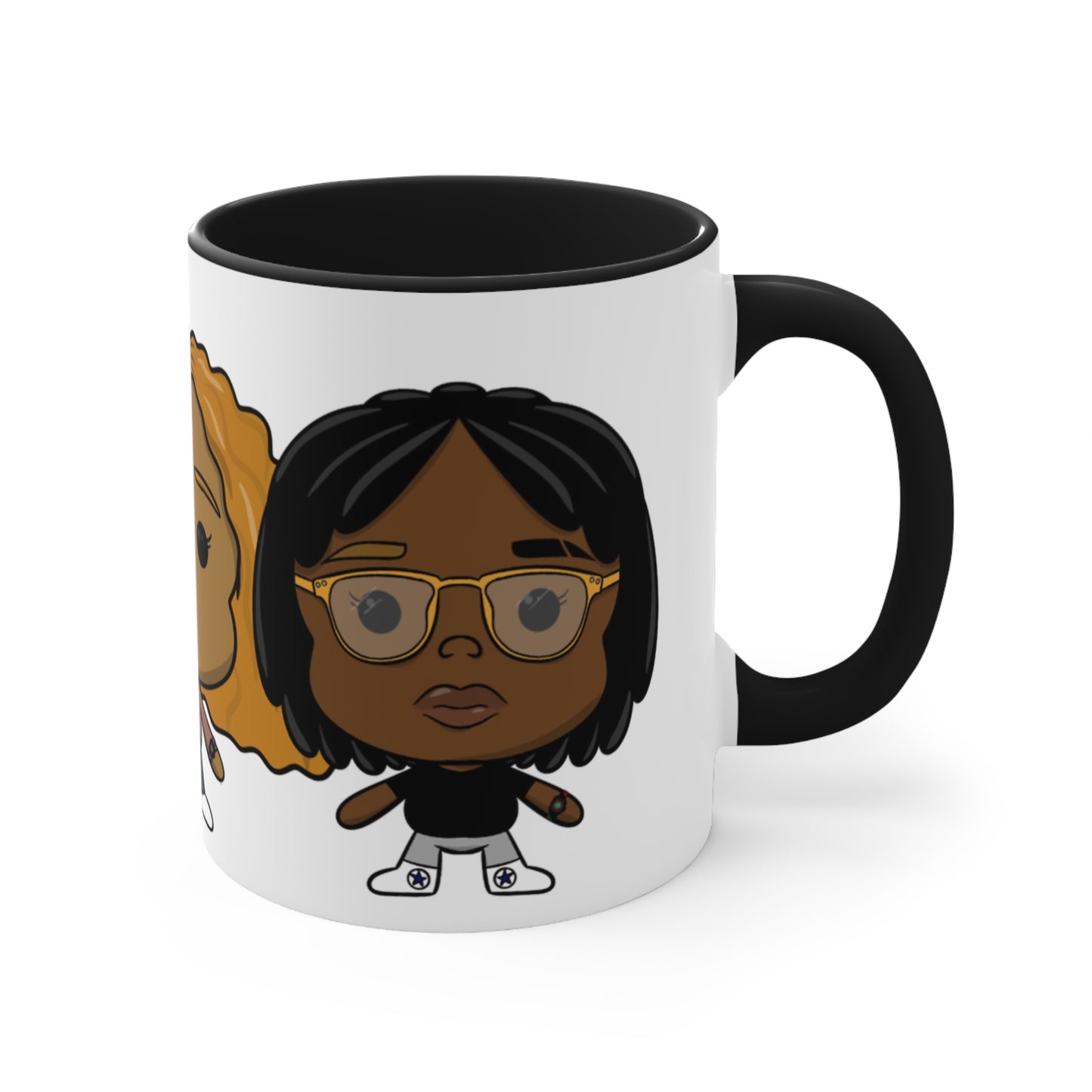 3lesbians1bed Accent Coffee Mug, 11oz