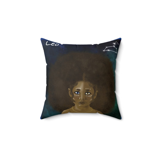 Leo Zodiac Polyester Square Pillow