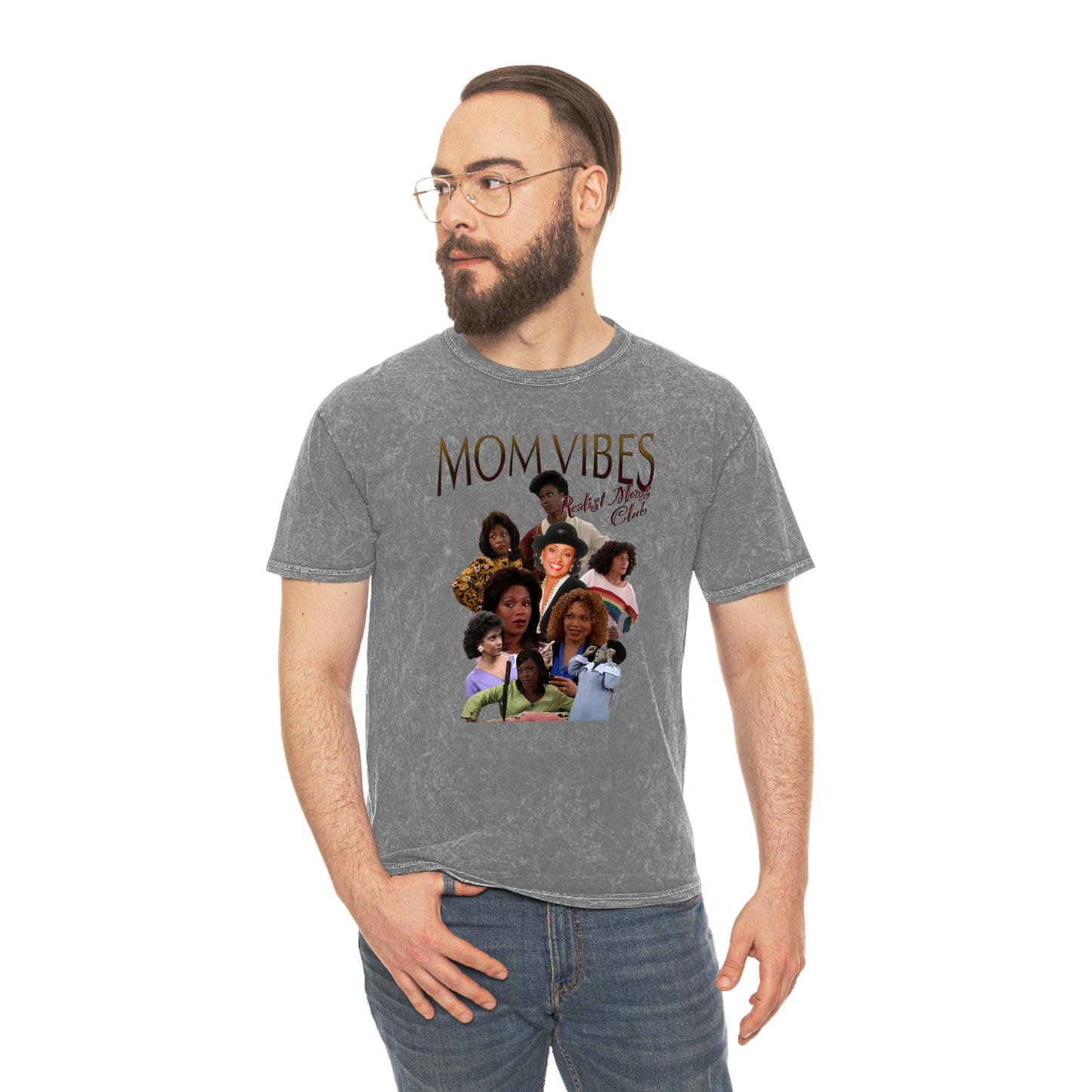 Mom Vibes Unisex Mineral Wash T-Shirt - Perfect Gift for Moms