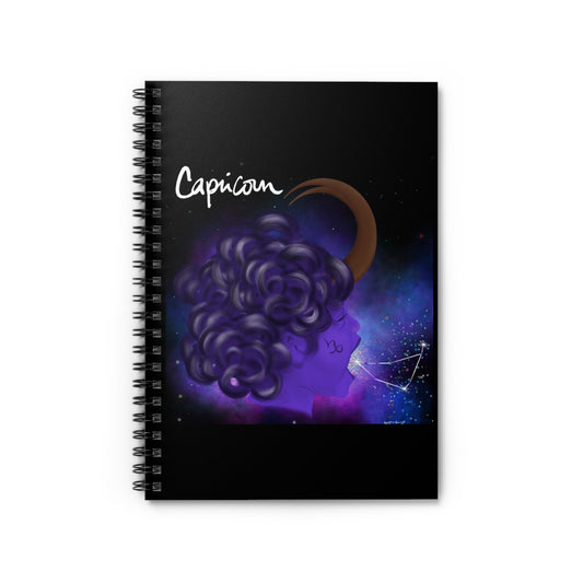 Capricorn Zodiac Spiral Notebook - Ruled Line