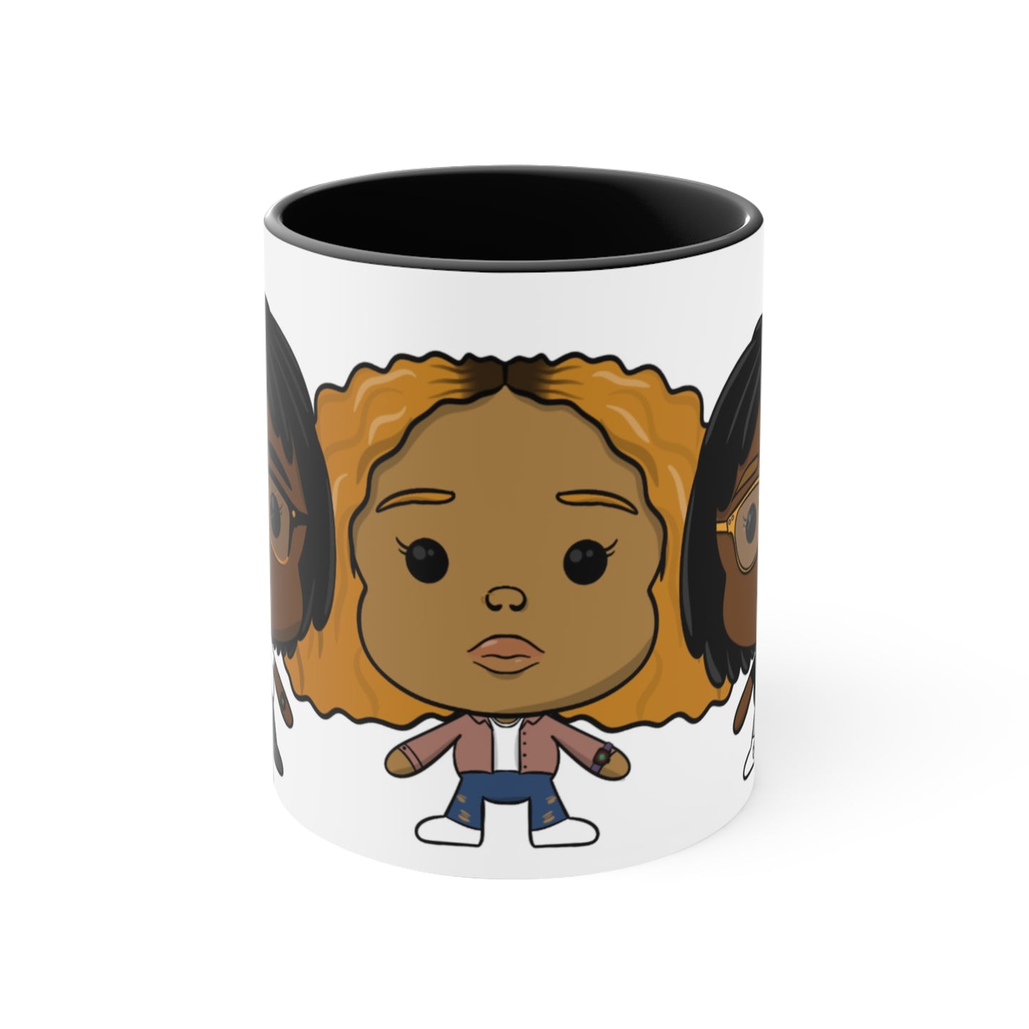 3lesbians1bed Accent Coffee Mug, 11oz